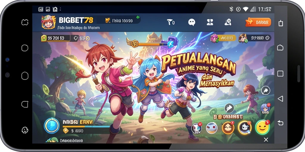 Tampilan gameplay seru dalam BIGBET78 dengan karakter anime favorit.