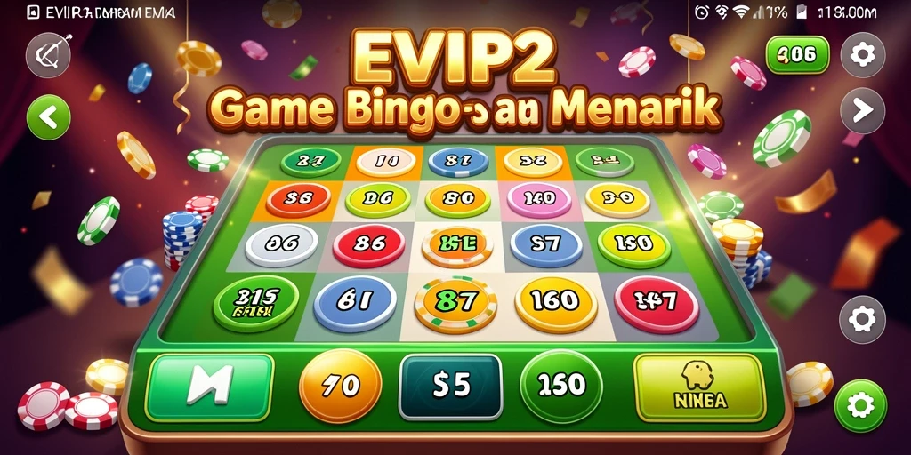 Tampilan permainan Bingo yang seru dari EVIP2.