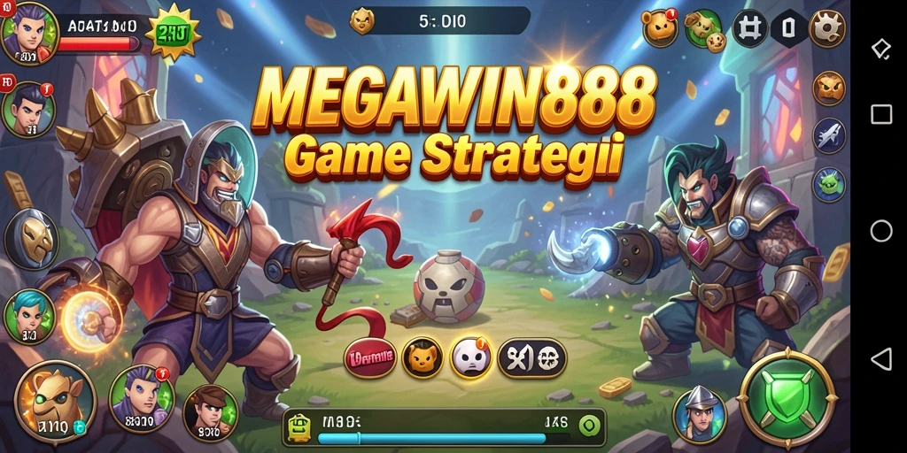 Tampilan seru gameplay MEGAWIN888 yang menantang.