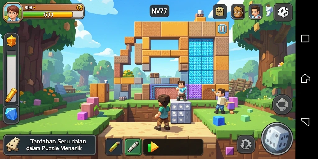 Screenshot gameplay <strong>NV77</strong> menampilkan tantangan teka-teki menarik.