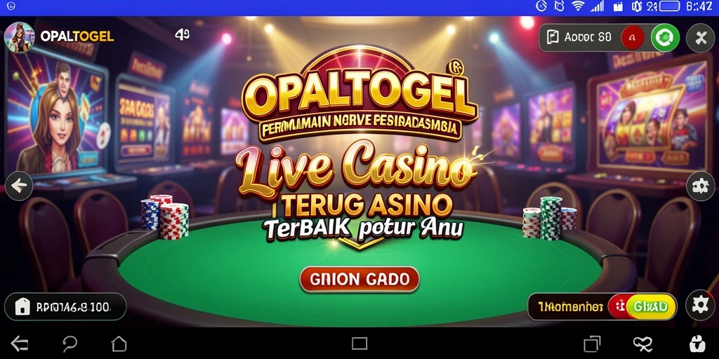 Tampilan gameplay Live Casino yang mengesankan di OPALTOGEL.