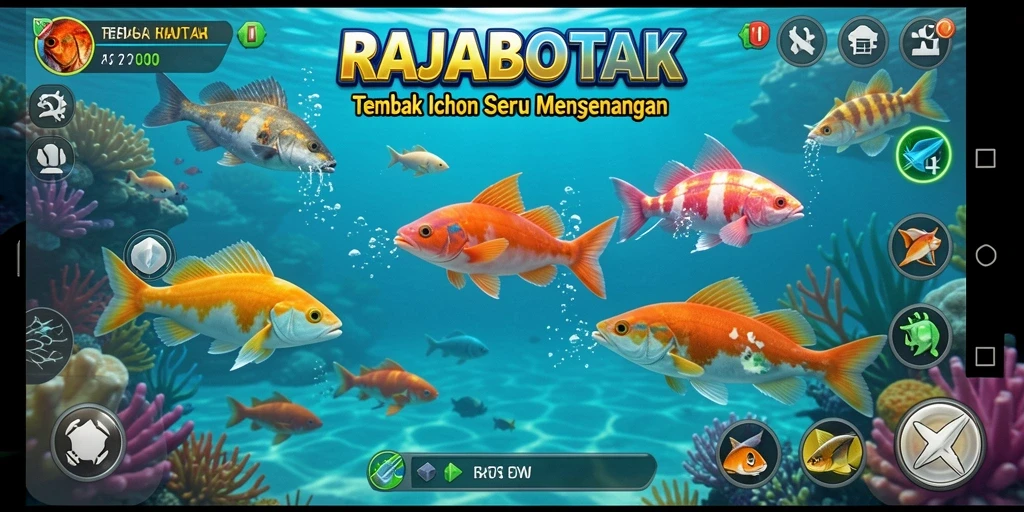 Gameplay seru RAJABOTAK dalam menembak ikan.