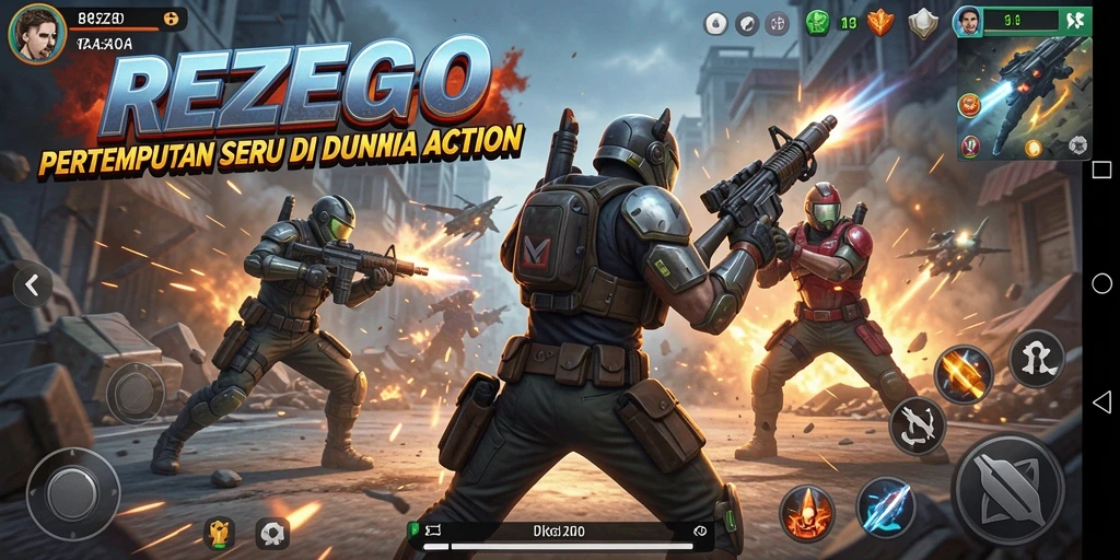 Gameplay seru yang intens dari REZEGO dengan aksi mendebarkan.