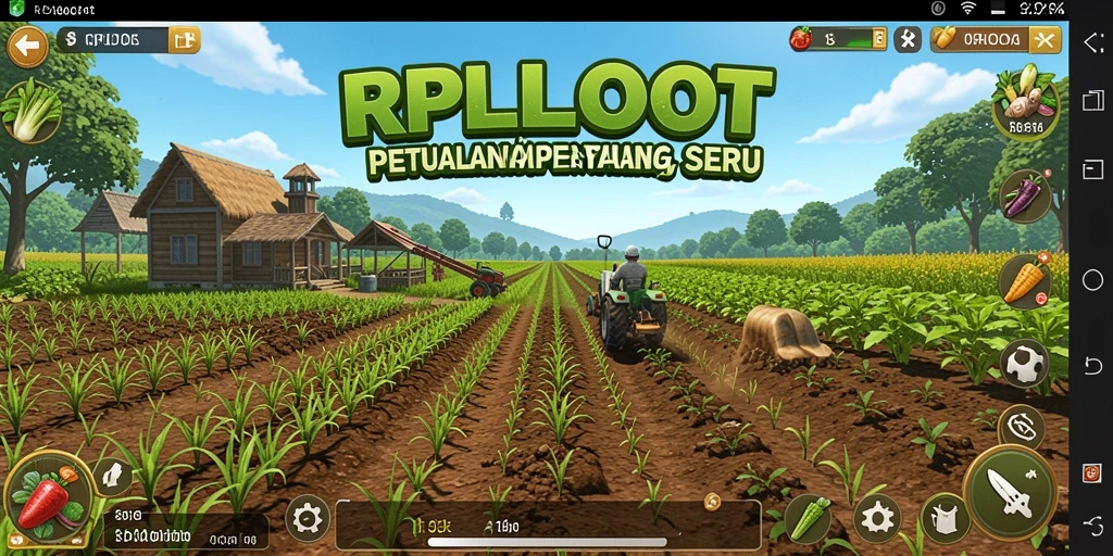 Screenshot RPLOOT menampilkan aktivitas pertanian yang seru dan interaktif.