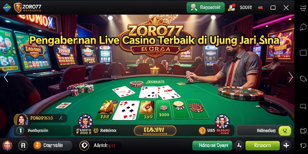 Gameplay seru di ZORO77 Live Casino dengan dealer profesional.